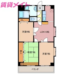 ルールマラン【2階】の間取り