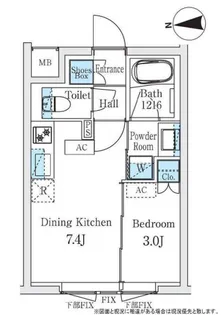 STANDZ柿の木坂【2階】の間取り