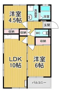 塚原マンションB【2階】の間取り