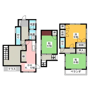 愛知県岡崎市美合町字地蔵野【一戸建】の間取り