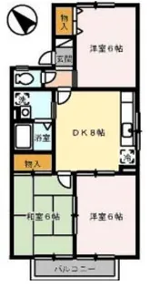 広島県広島市佐伯区八幡3【アパート】の間取り