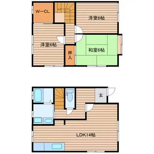 宮城県仙台市青葉区上愛子字車【一戸建】の間取り