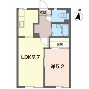 アパートメントハウス・アイリス D【2階】の間取り