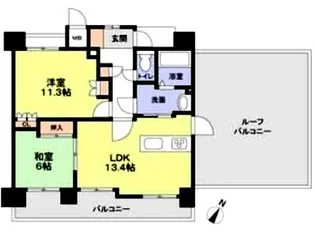 ソワール新檜尾台六号棟【7階】の間取り