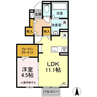 セジュールあいざわ【1階】の間取り