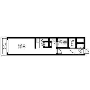 RINコート巽東【2階】の間取り