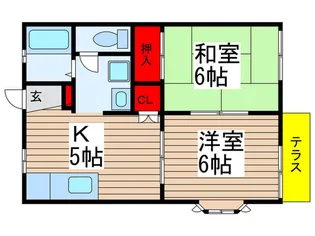エーワコーポ【1階】の間取り