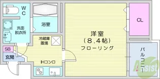 エルソルあすと長町【1階】の間取り