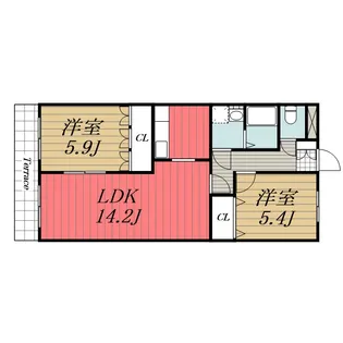 千葉県市原市松ケ島1【マンション】の間取り