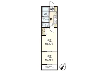 Azul八木山I【1階】の間取り