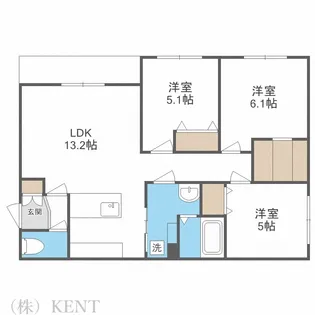 カレラ山の手【1階】の間取り