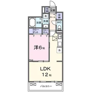 ヴィラバース【1階】の間取り