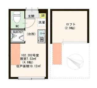 NanoIro Cuore【2階】の間取り