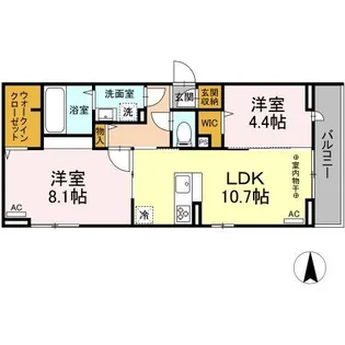 神奈川県相模原市緑区橋本6【アパート】の間取り