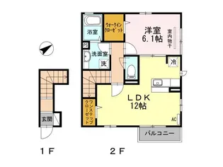 エスポワールII【2階】の間取り
