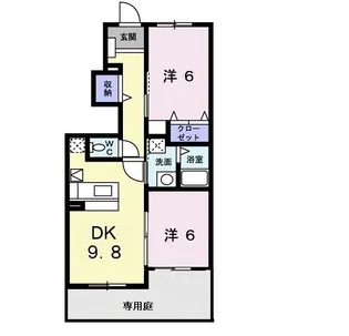 ラフレシール野口【1階】の間取り