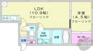 ユーゴーズS5【3階】の間取り