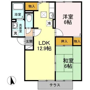セジュール水道橋【1階】の間取り