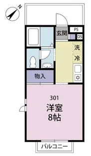 1Kの間取り画像