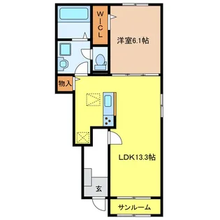 岐阜県岐阜市南鶉1【アパート】の間取り