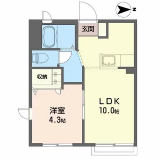 シエスタ水沢【1階】の間取り