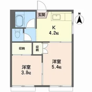 コーポ藤倉I【2階】の間取り