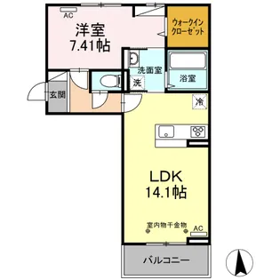 福岡県久留米市国分町【アパート】の間取り