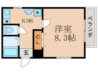 MARAE安朱【3階】の間取り