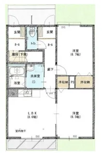 2DKの間取り画像