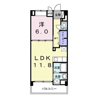 ローズ ライン【4階】の間取り