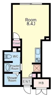 M′s LABEL 西日暮里【2階】の間取り