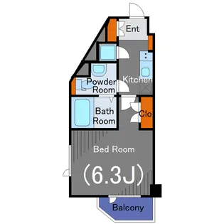 グランド・ガーラ南麻布【9階】の間取り