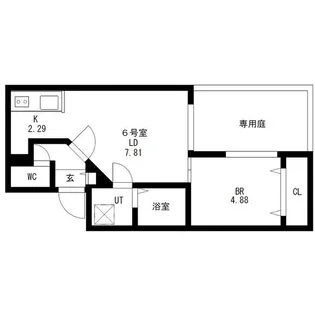 ディスティーノレジデンシア715【1階】の間取り