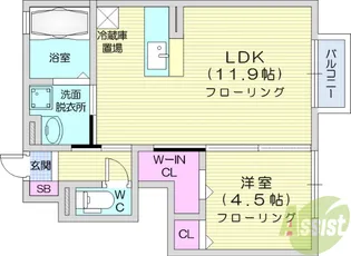 ベルメゾンA【1階】の間取り