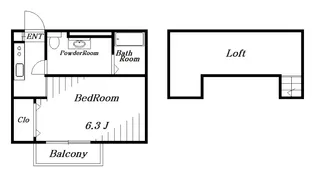 アンビエンテ千葉EAST館【2階】の間取り