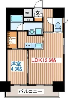 Brighton East【9階】の間取り