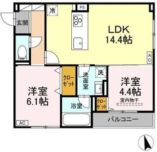 D-residence引野【3階】の間取り