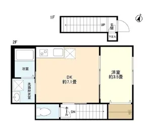 ウェルスクエア都立大学【2階】の間取り