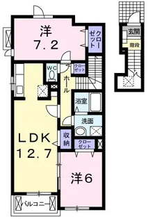 カーサ セレナII【2階】の間取り