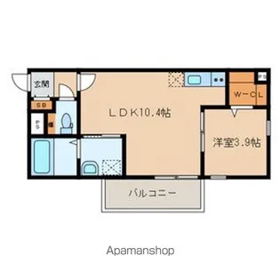 シャンテ・ローズ イースト【3階】の間取り