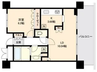 リボンシティコミュニティ【10階】の間取り