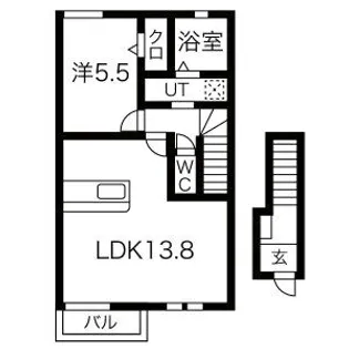 グランドソレイユ幸【2階】の間取り