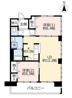 URパークタウン西武庫【8階】の間取り