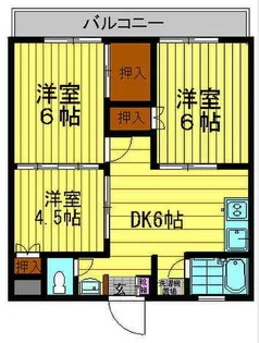 植木原コーポ【2階】の間取り