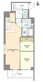 レクシード神楽坂【5階】の間取り