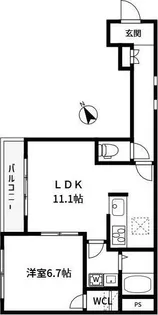 アロハス神楽坂【1階】の間取り