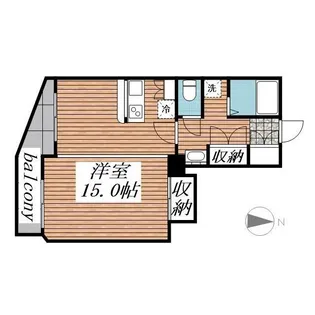 東京都新宿区北新宿1【マンション】の間取り