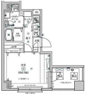 エスファルベプレスト東日暮里【5階】の間取り