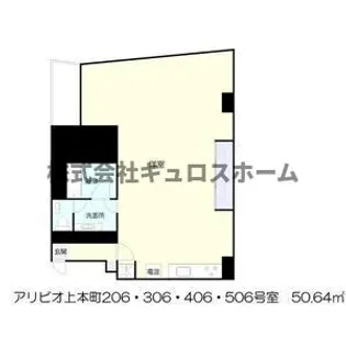 大阪府大阪市天王寺区上汐3【マンション】の間取り