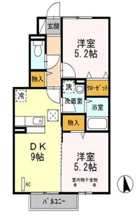ヴァルムB【1階】の間取り